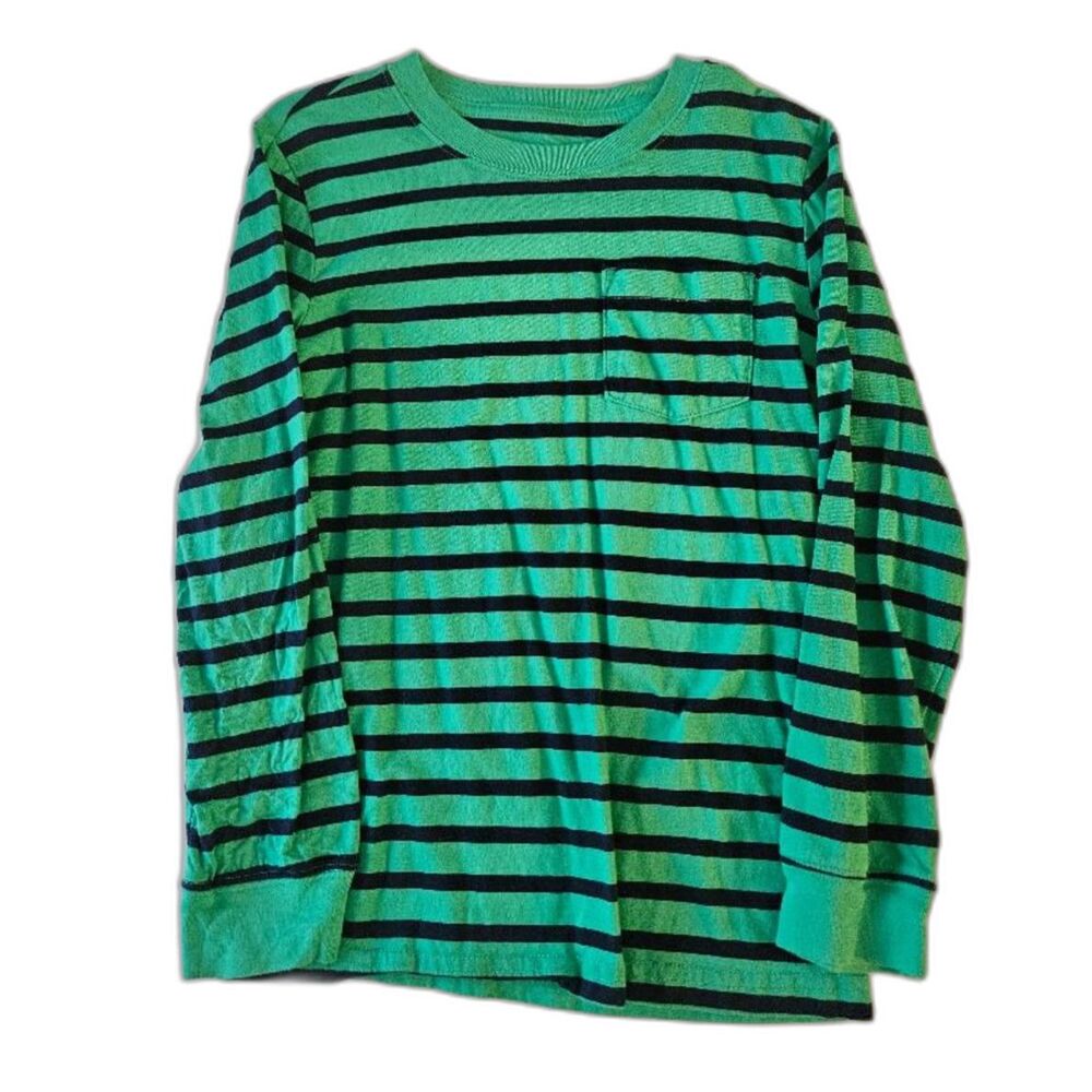 Carter's Blue/Green Stripe Pocket T Shirt Size 8 Boys